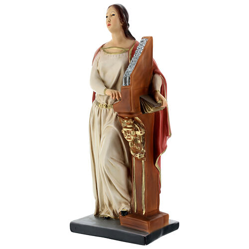 Statua Santa Cecilia 40 cm resina dipinta 3