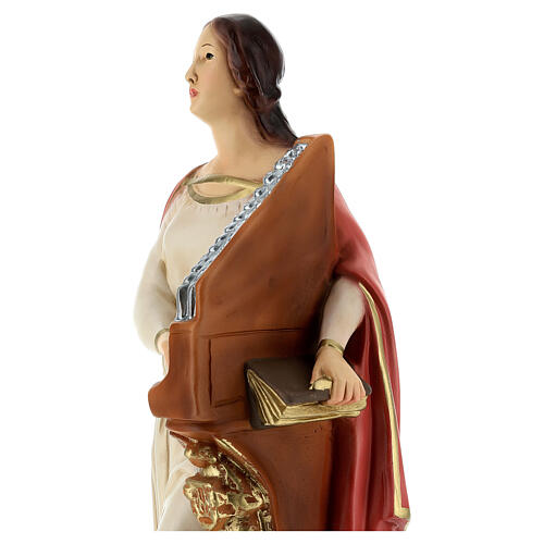 Statua Santa Cecilia 40 cm resina dipinta 4