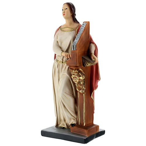 St Cecilia statue 40 cm in painted resin 3