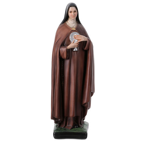 Statue Sainte Claire 40 cm résine peinte 1