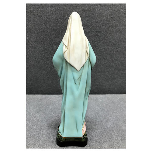 Immaculate Heart of Mary, painted resin statue, 30 cm 5