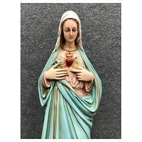 Estatua Virgen Sagrado Corazón de María 30 cm resina pintada