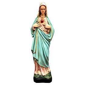 Statua Madonna Sacro Cuore di Maria 30 cm resina dipinta