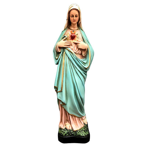 Statua Madonna Sacro Cuore di Maria 30 cm resina dipinta 1