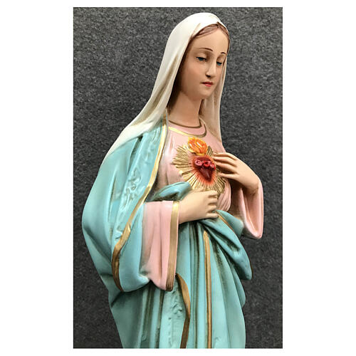Estatua Virgen Corazón Inmaculado de María 40 cm resina pintada 4
