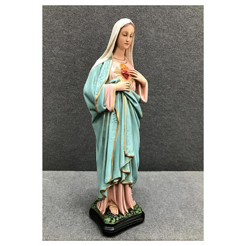 Estatua Virgen Corazón Inmaculado de María 40 cm resina pintada 5