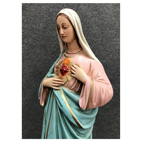 Estatua Virgen Corazón Inmaculado de María 40 cm resina pintada 6