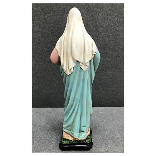Estatua Virgen Corazón Inmaculado de María 40 cm resina pintada 7