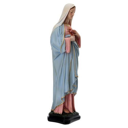 Estatua Virgen Corazón Inmaculado de María 40 cm resina pintada 4