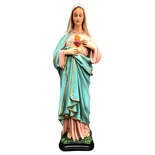 Imagem Sagrado Coração de Maria 40 cm resina pintada 1