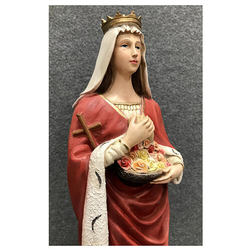Statua Sant'Elisabetta 40 cm resina dipinta 4