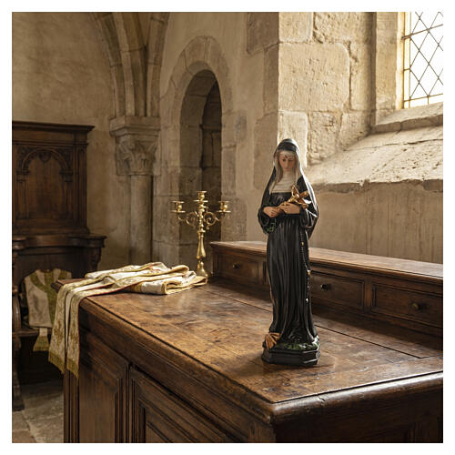 Statua Santa Rita 30 cm resina dipinta 2