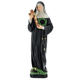 Saint Rita with a crown of thorns, painted resin statue, 40 cm