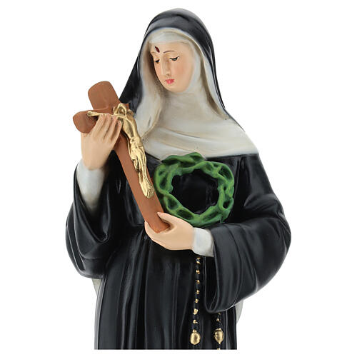 Saint Rita with a crown of thorns, painted resin statue, 40 cm 2