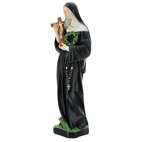 Saint Rita with a crown of thorns, painted resin statue, 40 cm 3