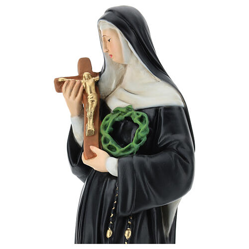 Saint Rita with a crown of thorns, painted resin statue, 40 cm 4