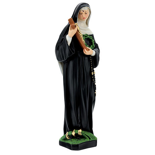 Saint Rita with a crown of thorns, painted resin statue, 40 cm 5