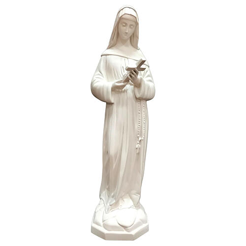 Estatua Santa Rita 60 cm resina blanco exterior 1