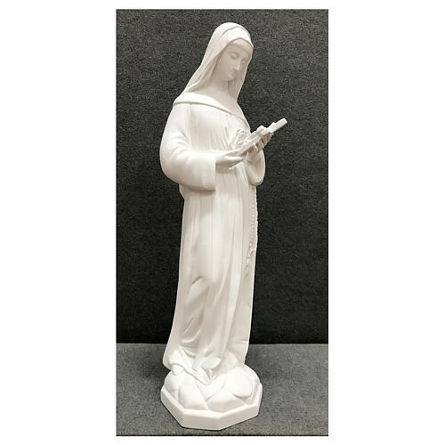 Estatua Santa Rita 60 cm resina blanco exterior 5