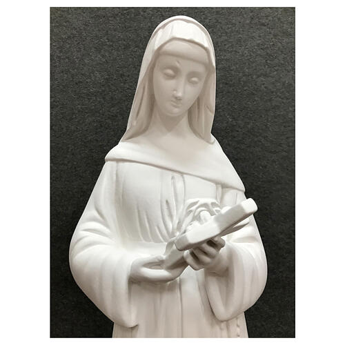 Statue Sainte Rita 60 cm résine blanche EXTÉRIEUR 2