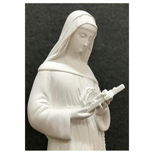 Statue Sainte Rita 60 cm résine blanche EXTÉRIEUR 4