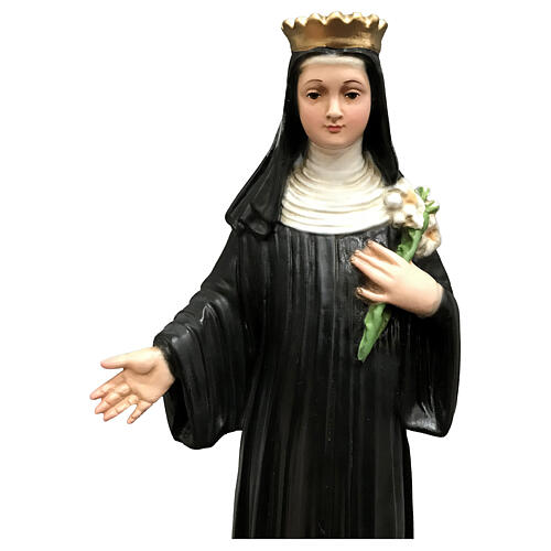 Estatua Santa Patricia 30 cm resina pintada 2