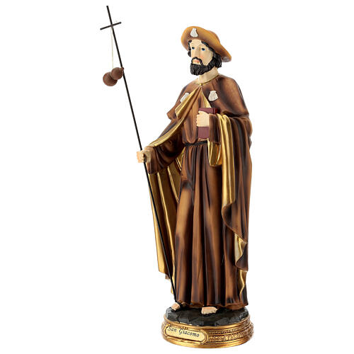 Estatua San Santiago Mayor 40 cm resina pintada 3