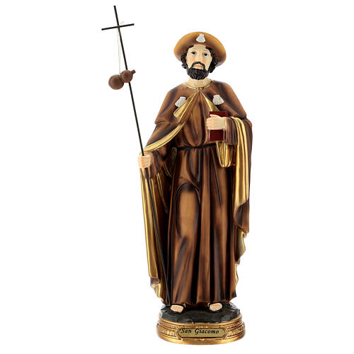 Statue Saint Jacques le Majeur 40 cm résine peinte 1