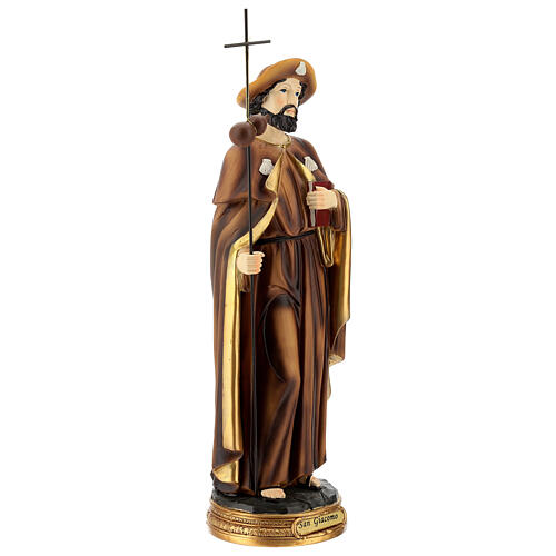 Statue Saint Jacques le Majeur 40 cm résine peinte 5