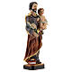 St Joseph statue with Child lily 12 cm in resin s4