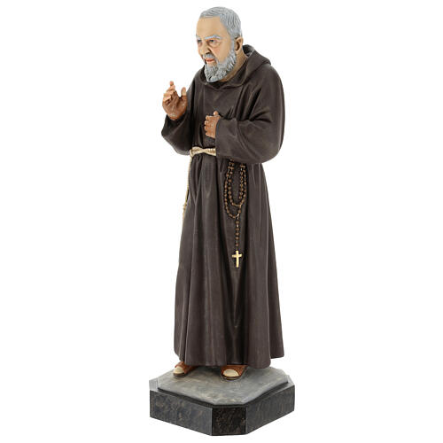 St Pio statue in colored resin 60 cm 3