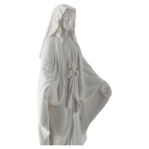 Our Lady of the Miraculous Medal statue, white resin, 16 cm 2