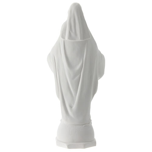 Our Lady of the Miraculous Medal statue, white resin, 16 cm 5