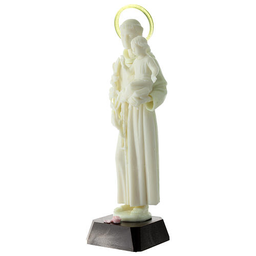 Fluorescent statue of Saint Anthony, PVC, 25 cm 3