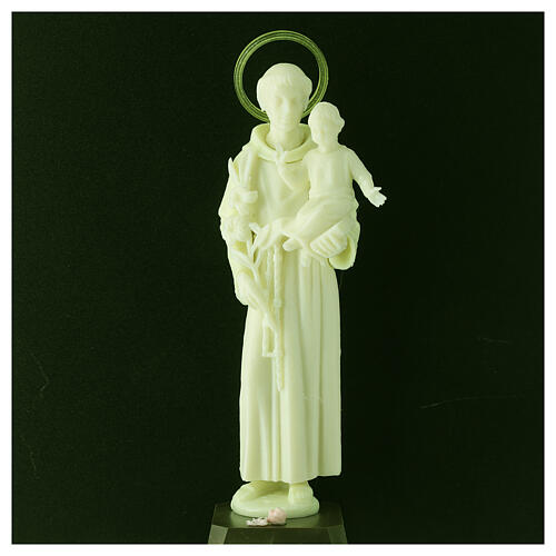 Estatua San Antonio fosforescente PVC 25 cm 2