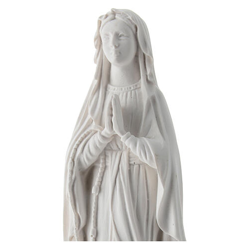 Estatua Virgen Lourdes resina blanca 18 cm 2