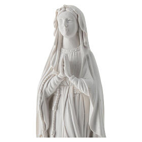 Our Lady of Lourdes statue in white resin 18 cm