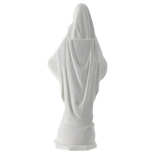 White resin statue of Our Lady of the Miraculous Medal 12 cm 4
