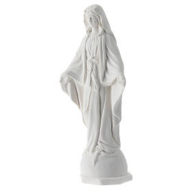 Statua Madonna Miracolosa resina bianca 12 cm