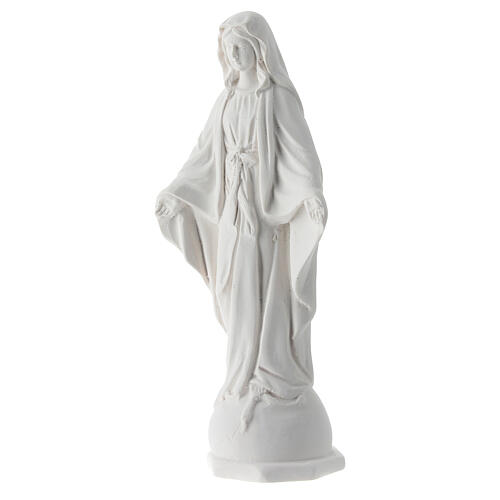 Statua Madonna Miracolosa resina bianca 12 cm 2