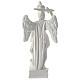 Statue Saint Michel résine blanche 18 cm s5