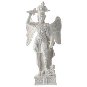 Figurka Święty Michał żywica biała 18 cm