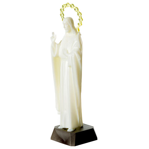 Fluorescent statue of the Sacred Heart of Jesus 24 cm 2
