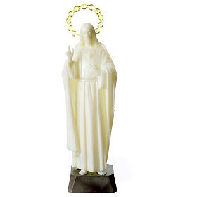 Estatua Sagrado Corazón de Jesús fosforescente 24 cm