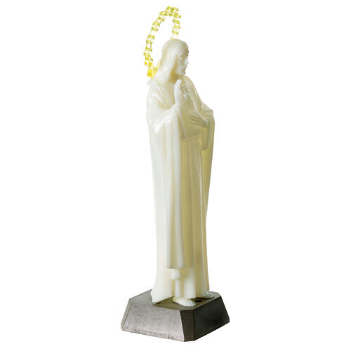 Estatua Sagrado Corazón de Jesús fosforescente 24 cm 3