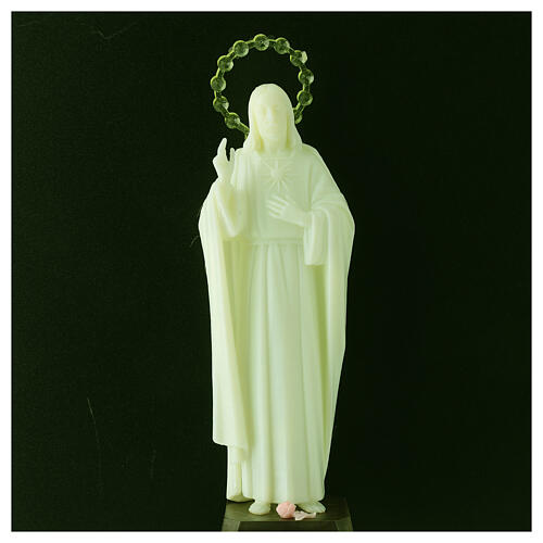 Statue Sacré-Coeur de Jésus fluorescent 24 cm 2