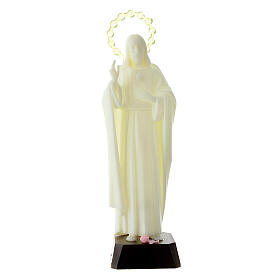 Statua Sacro Cuore di Gesù fosforescente 24 cm 