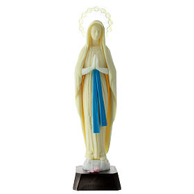 Fluorescent statue of Our Lady of Lourdes 25 cm