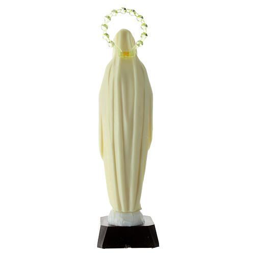 Fluorescent statue of Our Lady of Lourdes 25 cm 4