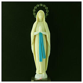 Estatua Virgen de Lourdes fosforescente 25 cm